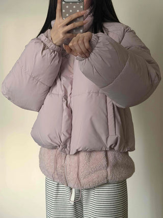 Puff Balloon Fit Crop Pocket Short Padded Jacket