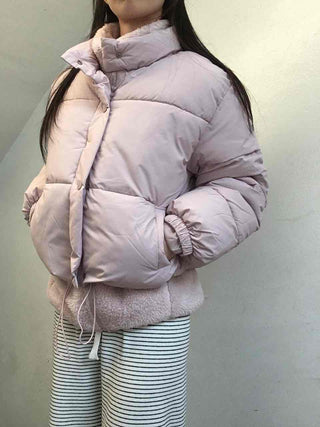 Puff Balloon Fit Crop Pocket Short Padded Jacket