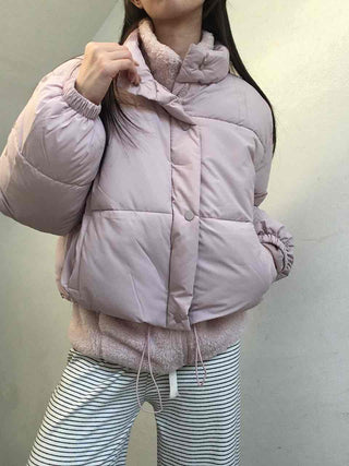 Puff Balloon Fit Crop Pocket Short Padded Jacket