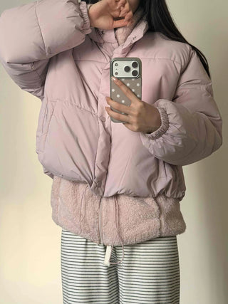 Puff Balloon Fit Crop Pocket Short Padded Jacket