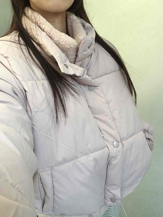 Puff Balloon Fit Crop Pocket Short Padded Jacket