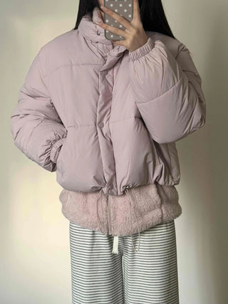 Puff Balloon Fit Crop Pocket Short Padded Jacket
