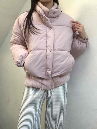 Puff Balloon Fit Crop Pocket Short Padded Jacket