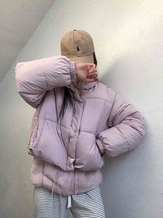 Puff Balloon Fit Crop Pocket Short Padded Jacket