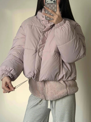 Puff Balloon Fit Crop Pocket Short Padded Jacket