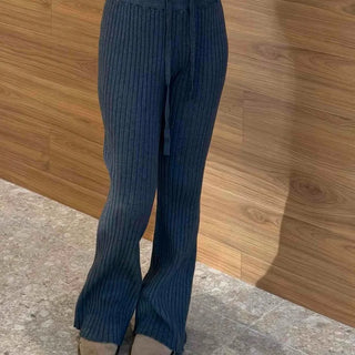 Ribbed Knit Bootcut Flare Pants