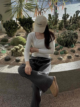 Ribbed Knit Bootcut Flare Pants