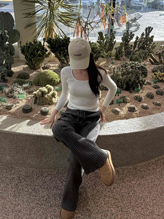 Ribbed Knit Bootcut Flare Pants