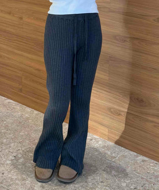 Ribbed Knit Bootcut Flare Pants