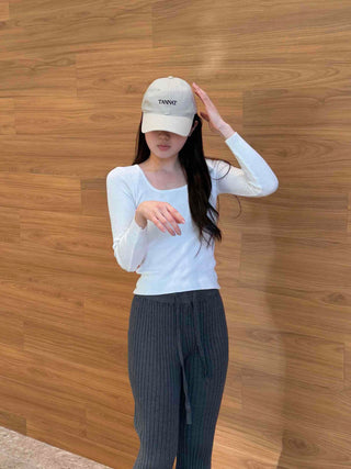 Ribbed Knit Bootcut Flare Pants