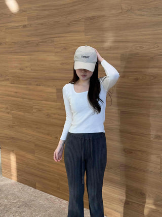 Bustier Layered Wide Rib Crop Knit