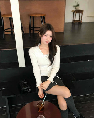 Heart Wappen Velvet A-line Mini Skirt