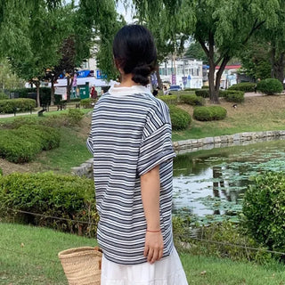 Dako Multi Stripe Over Collared Tee