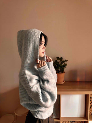 Open Collar Wide Sleeve Cropped Knit Cardigan