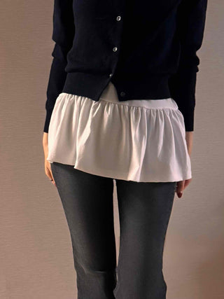 Center Button Crop Knit Vest