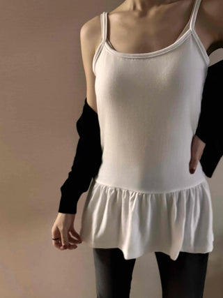 Center Button Crop Knit Vest