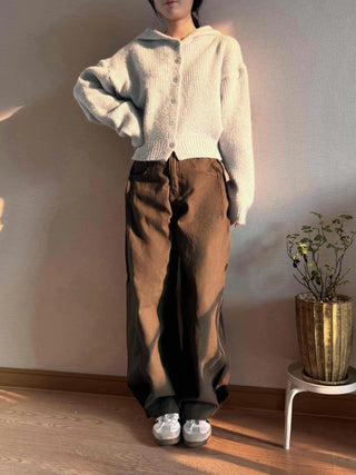 Color Block Two-Tone Wide Long Pants