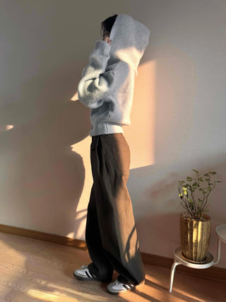 Color Block Two-Tone Wide Long Pants
