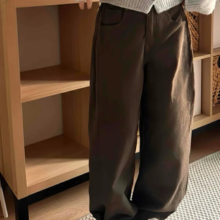 Color Block Two-Tone Wide Long Pants