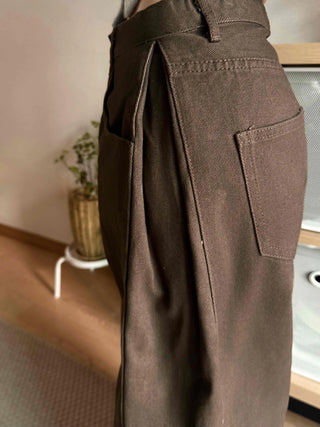 Color Block Two-Tone Wide Long Pants