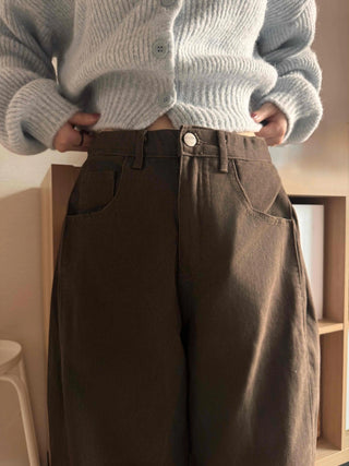 Color Block Two-Tone Wide Long Pants