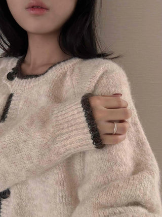 Chanel Tweed Knit Cardigan with Trimmed Pocket Points