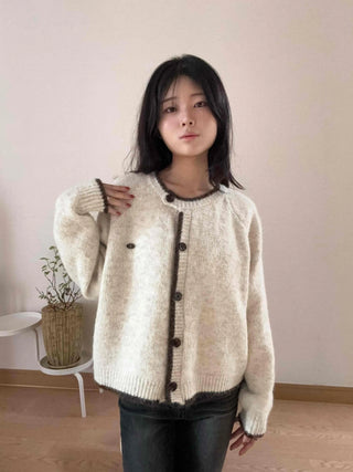 Chanel Tweed Knit Cardigan with Trimmed Pocket Points