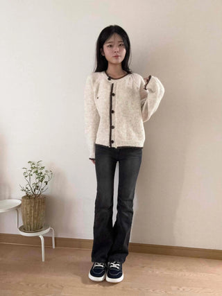 Chanel Tweed Knit Cardigan with Trimmed Pocket Points