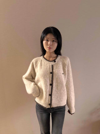 Chanel Tweed Knit Cardigan with Trimmed Pocket Points