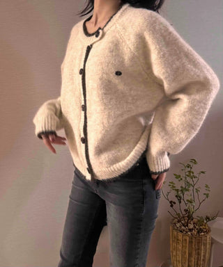 Chanel Tweed Knit Cardigan with Trimmed Pocket Points