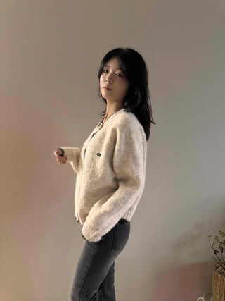 Chanel Tweed Knit Cardigan with Trimmed Pocket Points