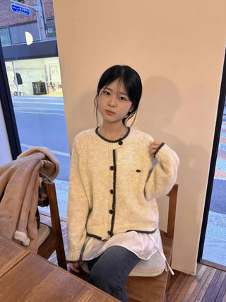 Chanel Tweed Knit Cardigan with Trimmed Pocket Points