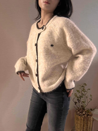 Chanel Tweed Knit Cardigan with Trimmed Pocket Points