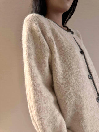 Chanel Tweed Knit Cardigan with Trimmed Pocket Points