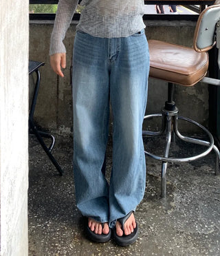 Mishu Catwashed Flickering Summer Wide Denim