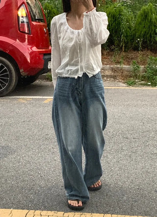 Mishu Catwashed Flickering Summer Wide Denim