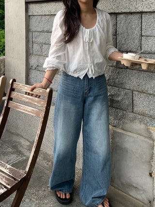 Mishu Catwashed Flickering Summer Wide Denim