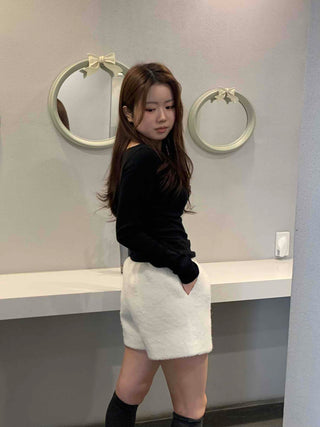 Fleece Banding Cozy High-Waisted Shorts
