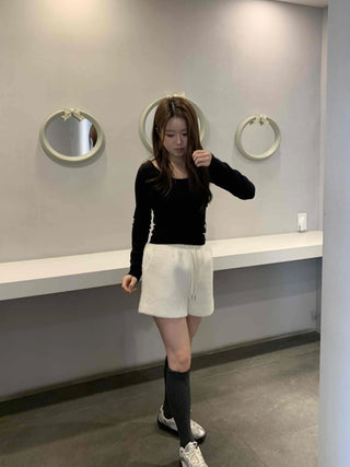 Fleece Banding Cozy High-Waisted Shorts