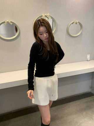 Fleece Banding Cozy High-Waisted Shorts