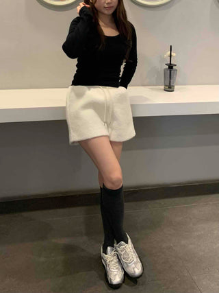 Fleece Banding Cozy High-Waisted Shorts