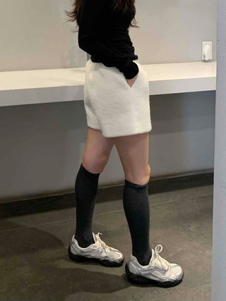 Fleece Banding Cozy High-Waisted Shorts