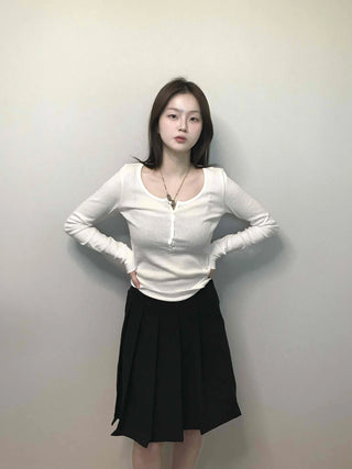 Velvet Tension High-Waisted Flare Midi Skirt