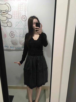 Balloon Shirred Pleated Flare Midi Skirt