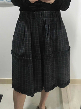 Balloon Shirred Pleated Flare Midi Skirt