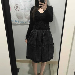 Balloon Shirred Pleated Flare Midi Skirt