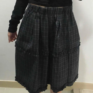 Balloon Shirred Pleated Flare Midi Skirt