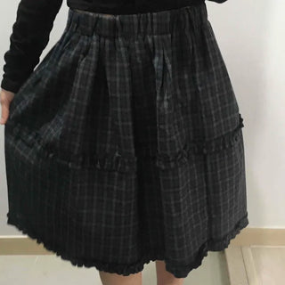 Balloon Shirred Pleated Flare Midi Skirt