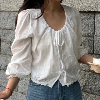 Himo Lovely String Ribbon Blouse