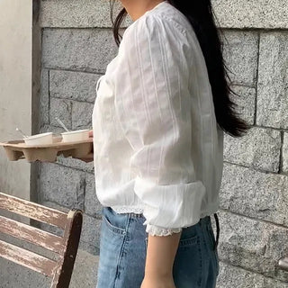 Himo Lovely String Ribbon Blouse